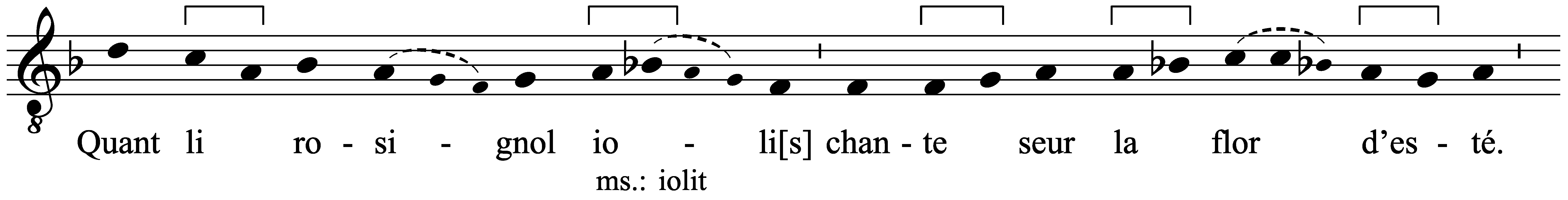 Work musical notation